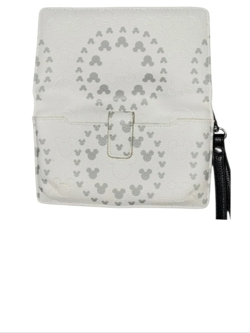 Disney Mickey Mouse Icon Geometric Wallet Wristlet Cream & Gray